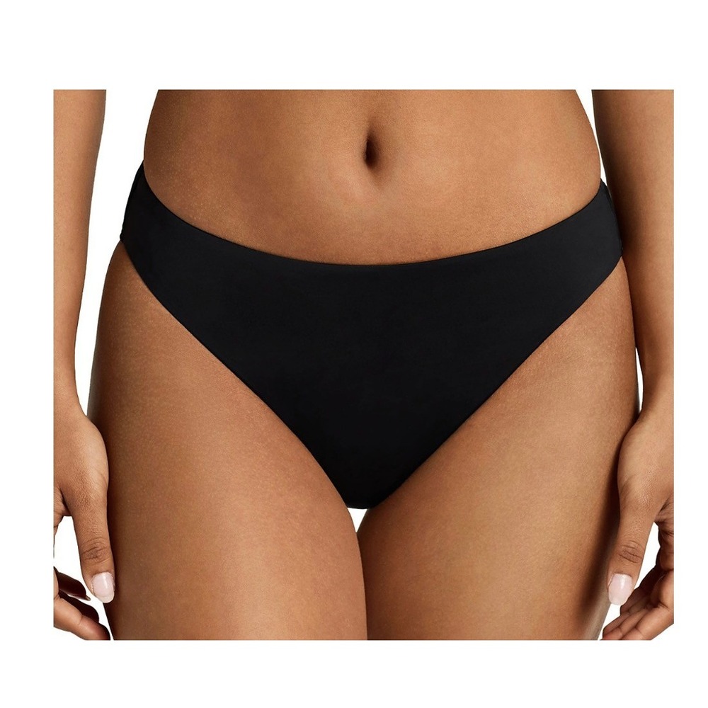 Lauren Ralph Lauren Black Curved Waist Mid Rise Bikini Bottom 20601153 Size 6